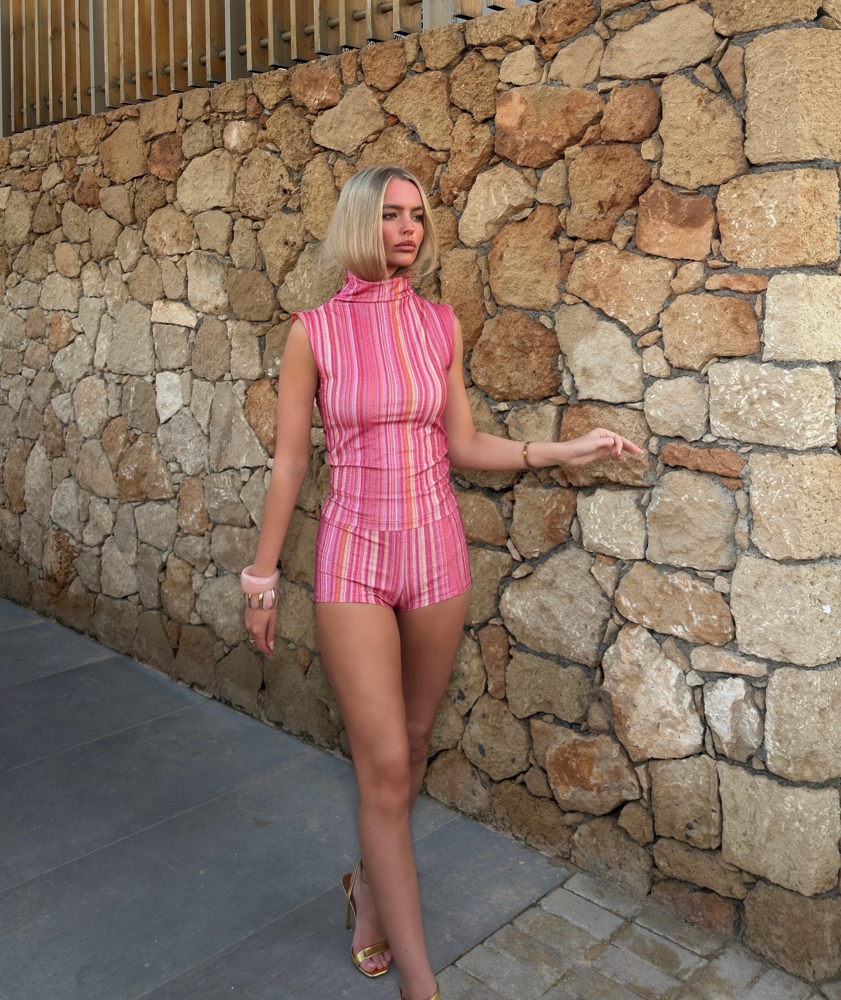 The Orange & Pink Stripe Set