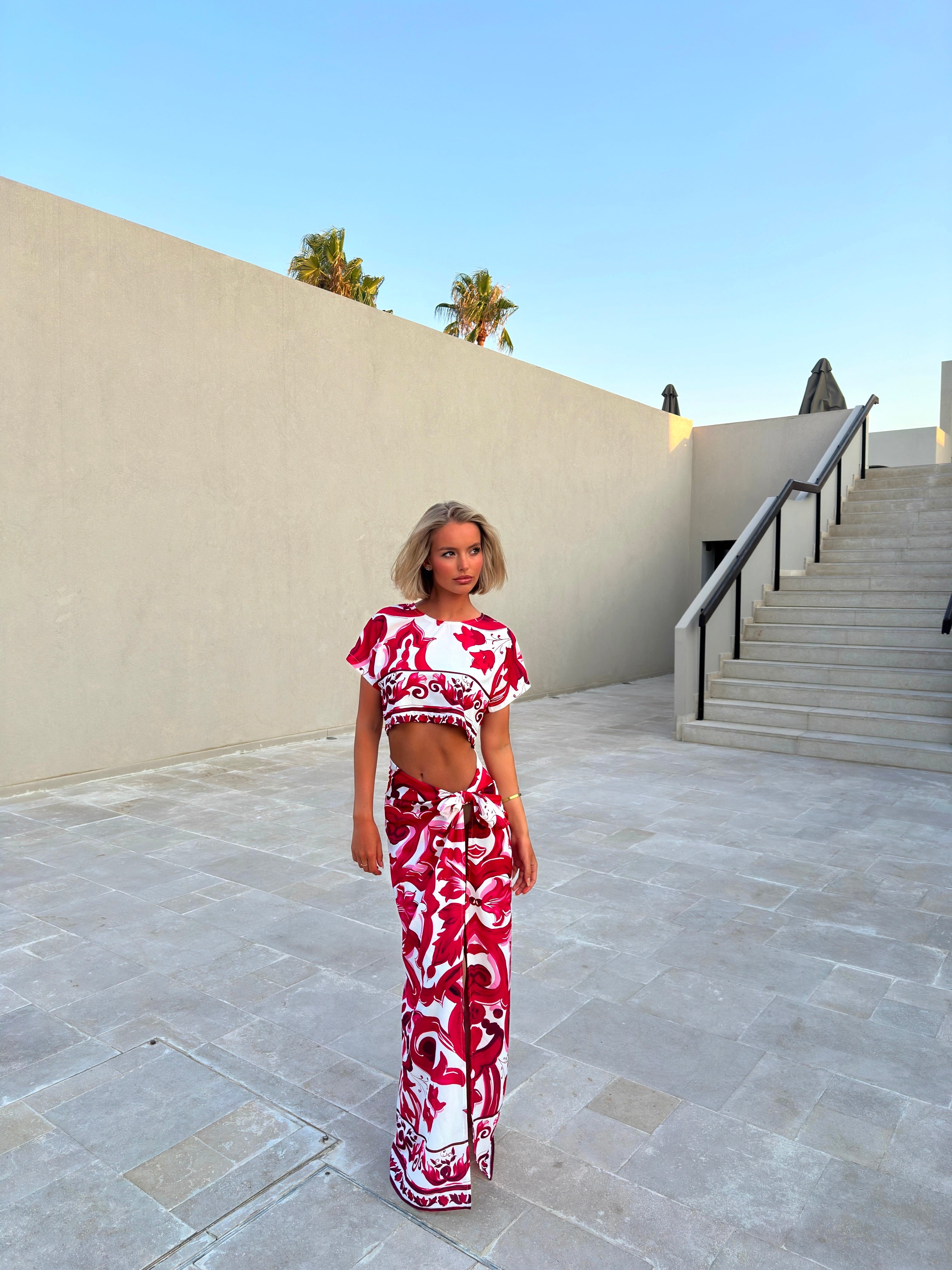 The Fuchsia Pink Italy Skirt Co Ord