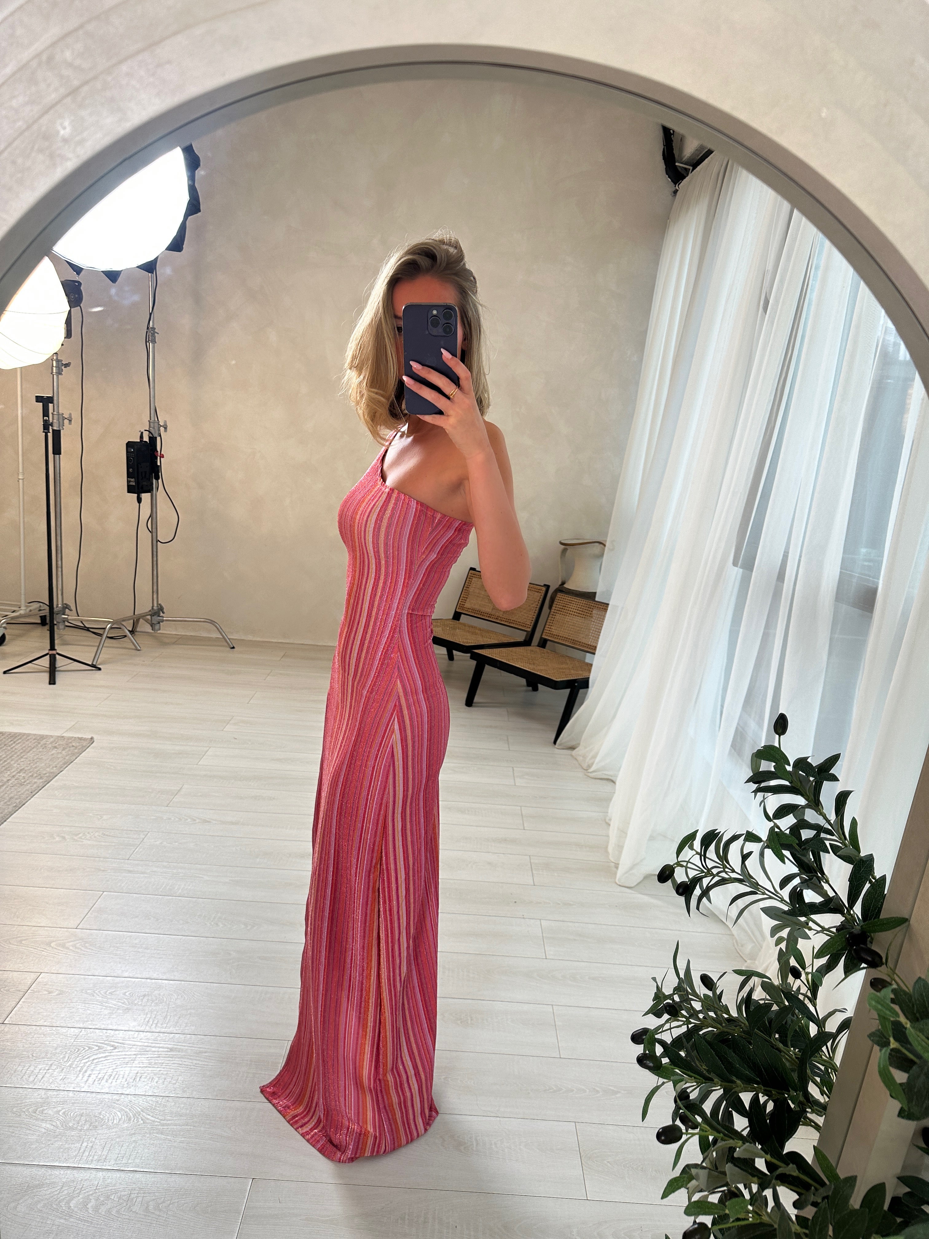 The Orange & Pink Stripe Dress